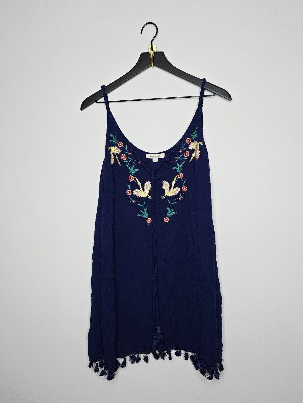 Francesca's Collection Embroidered Swim Coverup Size Large
